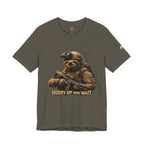 T-Shirt — 'Hurry Up and Wait' Military Sloth Graphic Tee