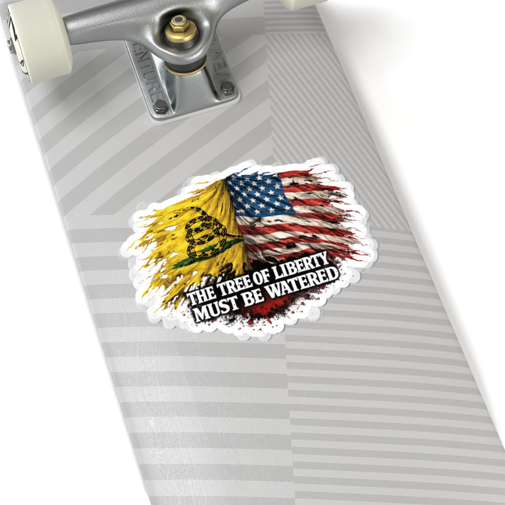 Kiss-Cut Sticker — 'The Tree Of Liberty Must Be Watered' Patriotic Decal