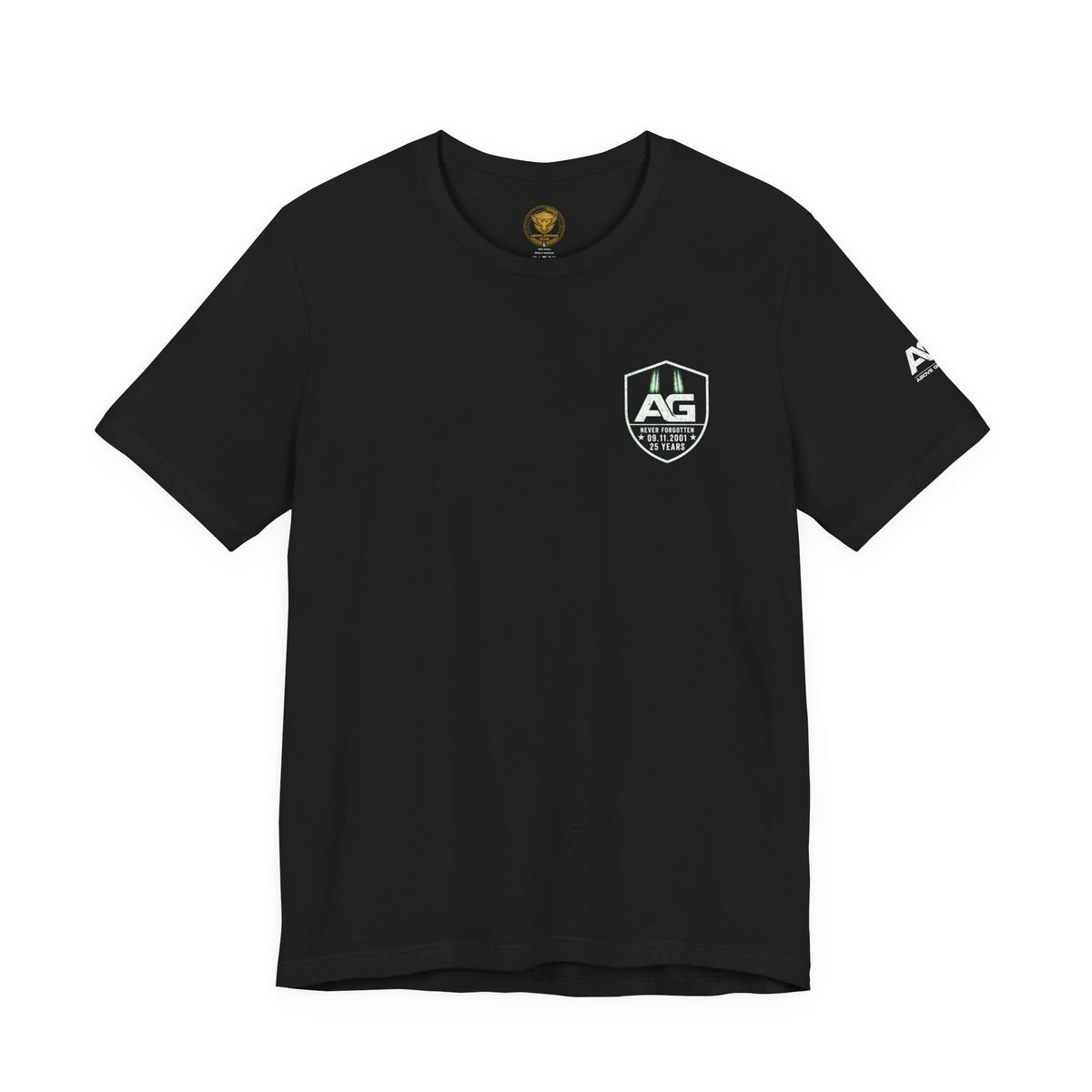 9/11 Tribute T-Shirt — "The Fallen, The Faithful, The Free" 25th Anniversary Memorial Tee