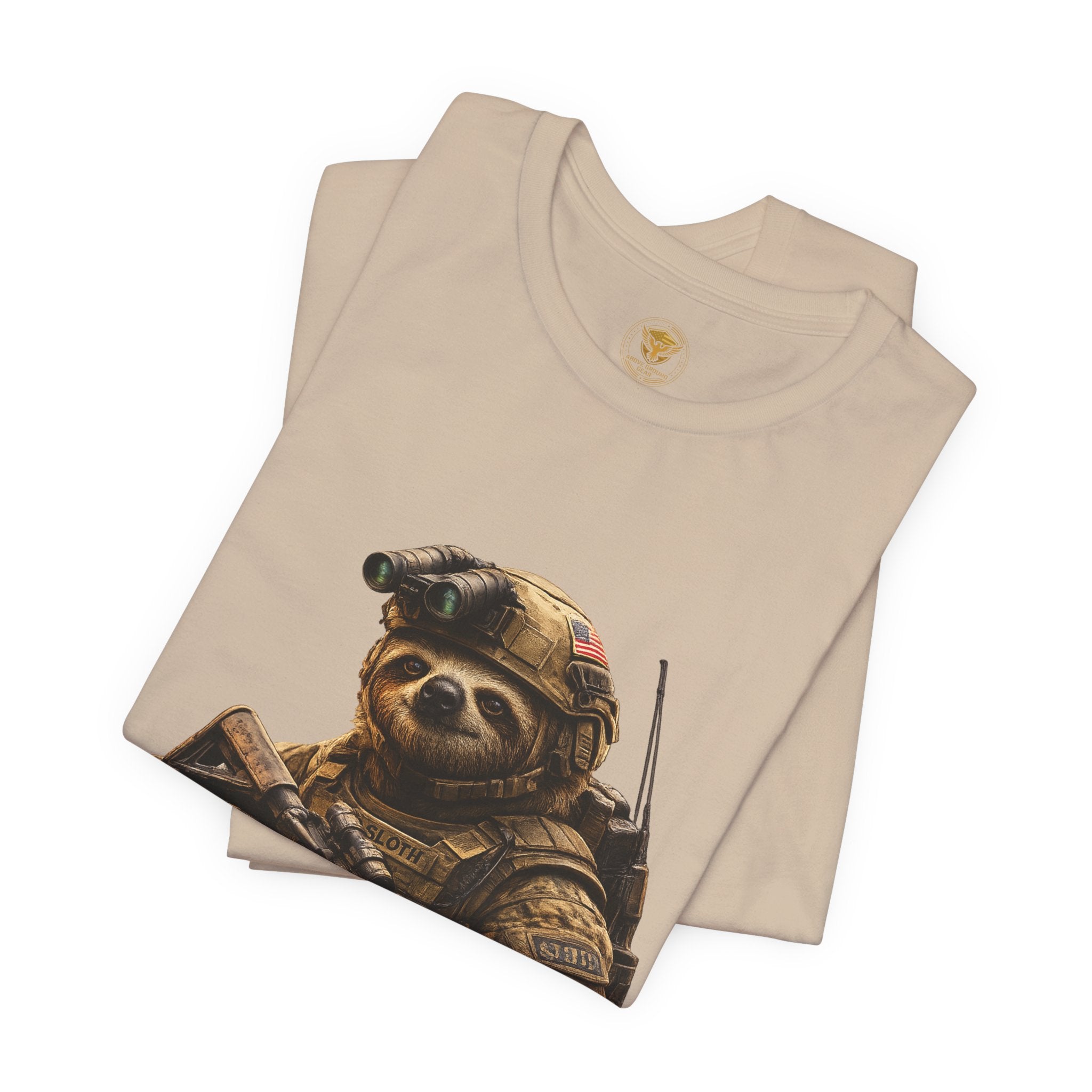 T-Shirt — 'Hurry Up and Wait' Military Sloth Graphic Tee
