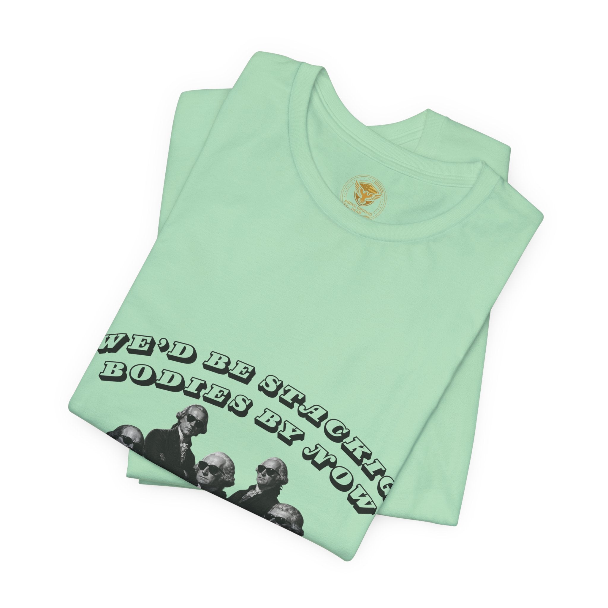 Graphic Tee — “Who Be Stacking Bodies?” Vintage Band Photo