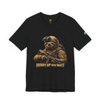 T-Shirt — 'Hurry Up and Wait' Military Sloth Graphic Tee