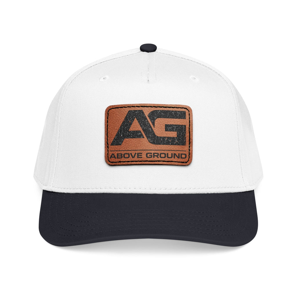 Above Ground Leather Patch Baseball Cap