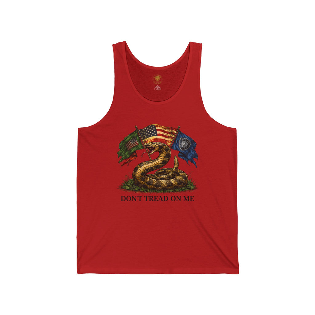 Don't Tread On Me Snake Tank Top — Patriotic Gadsden Flag Design