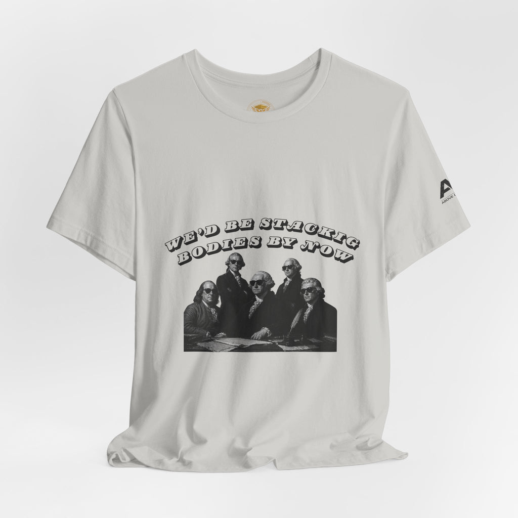 Graphic Tee — “Who Be Stacking Bodies?” Vintage Band Photo