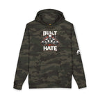 Built Not By Hate Camo Hoodie — Skull & Barbell Fitness Pullover