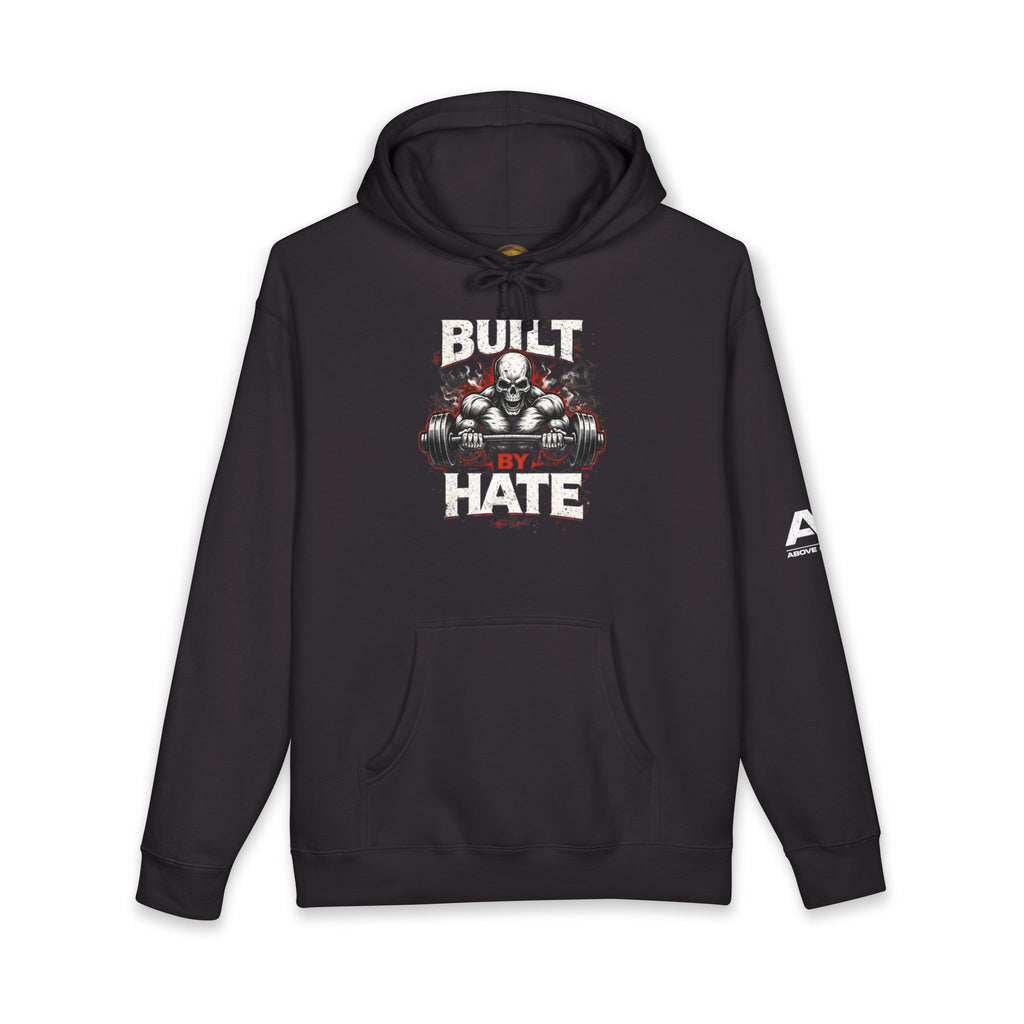 Built Not By Hate Camo Hoodie — Skull & Barbell Fitness Pullover