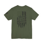 Born and Raised Tee — Distressed American Flag 1776 Patriotic T‑Shirt