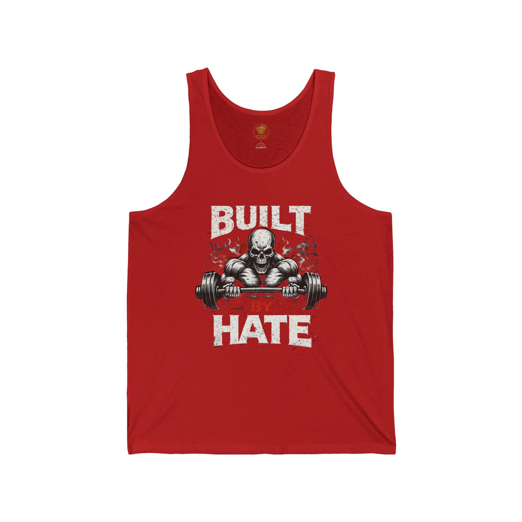 Built By Hate Tank Top — Aggressive Weightlifting Gym Vest