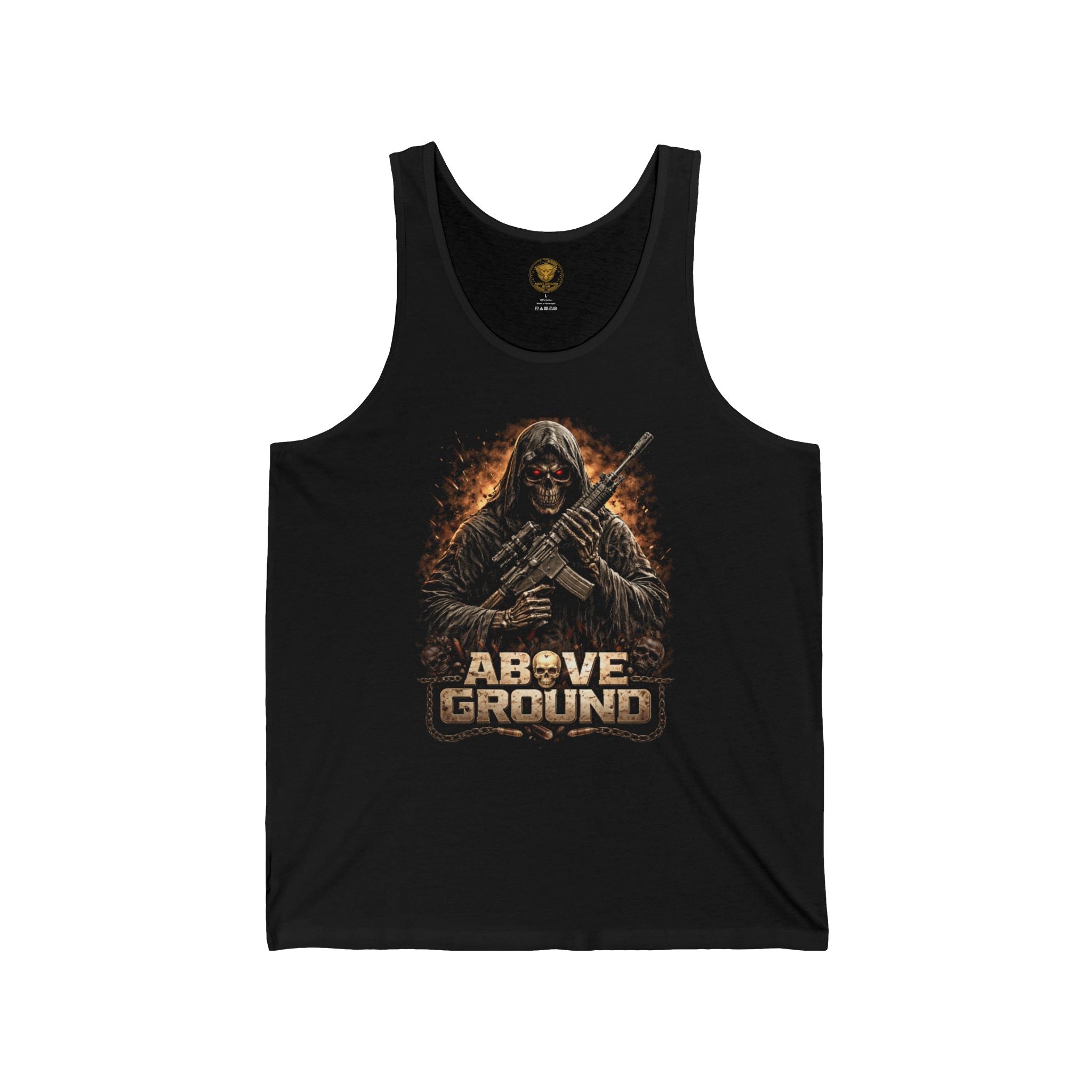 All Out Ground Rally Tank Top — Military-Inspired 'All Out Ground' Graphic Tank