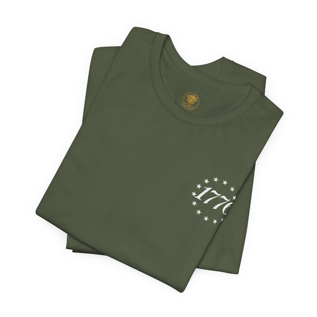 Liberty 1776 Tee - "Family Faith Freedom Firearms" Patriotic T-Shirt