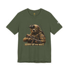 T-Shirt — 'Hurry Up and Wait' Military Sloth Graphic Tee