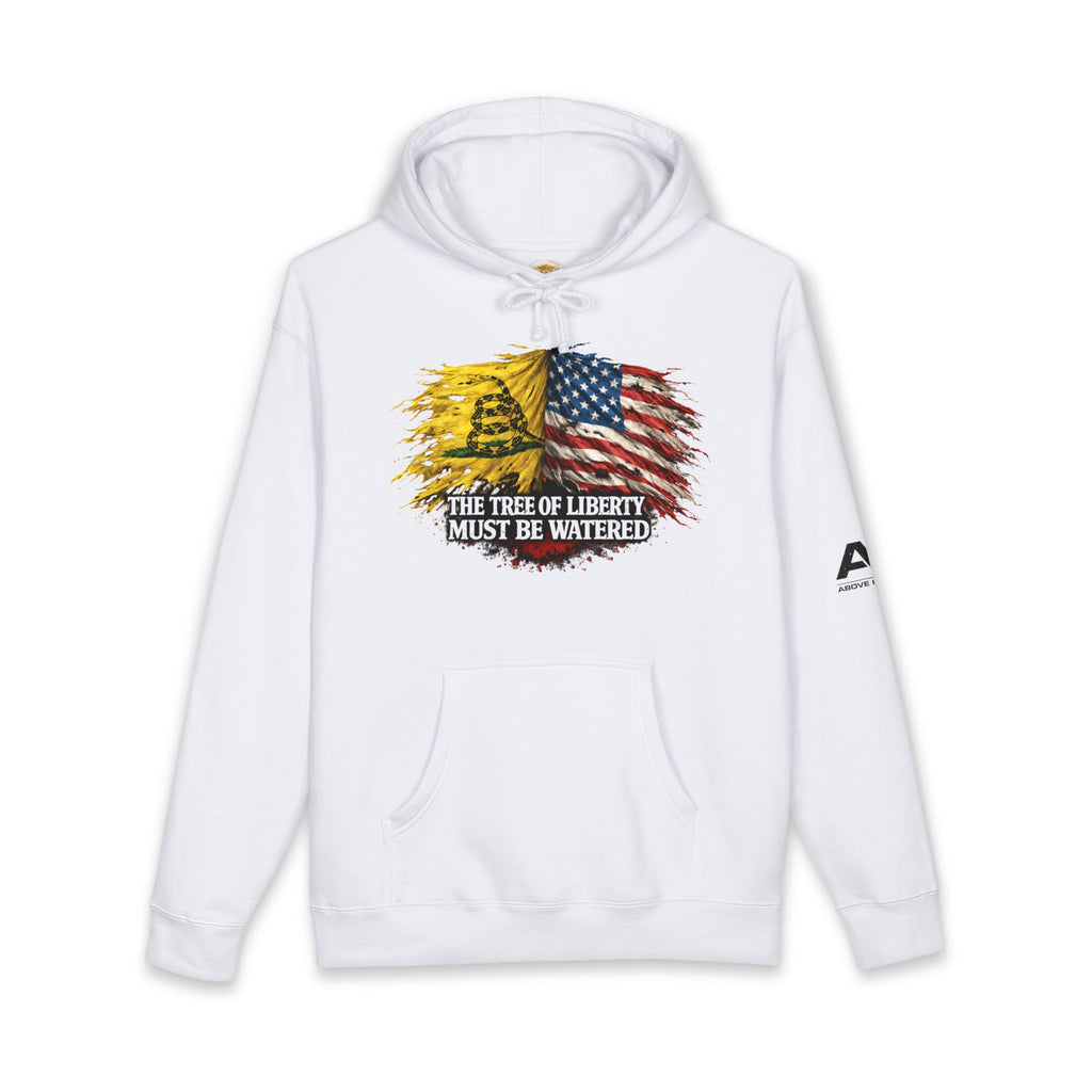 Liberty Tree Hoodie — "The Tree of Liberty Must Be Watered" American Flag Sweatshirt