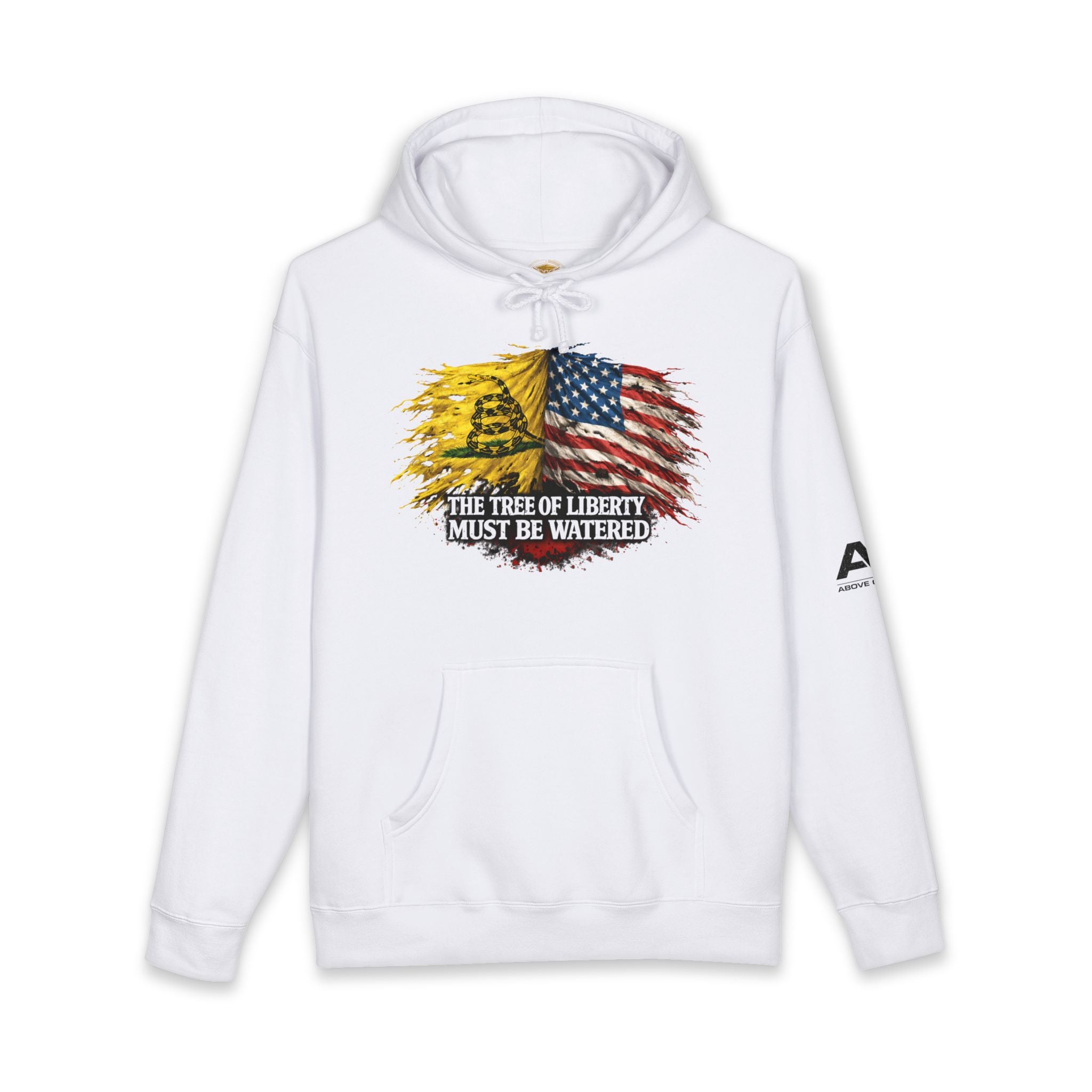 Liberty Tree Hoodie — "The Tree of Liberty Must Be Watered" American Flag Sweatshirt