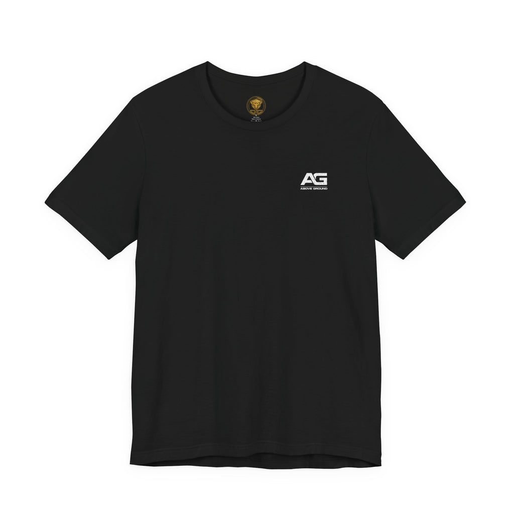 Distressed American Flag Tee — Vintage Black Patriotic T-Shirt