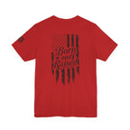 Born and Raised Tee — Distressed American Flag 1776 Patriotic T‑Shirt