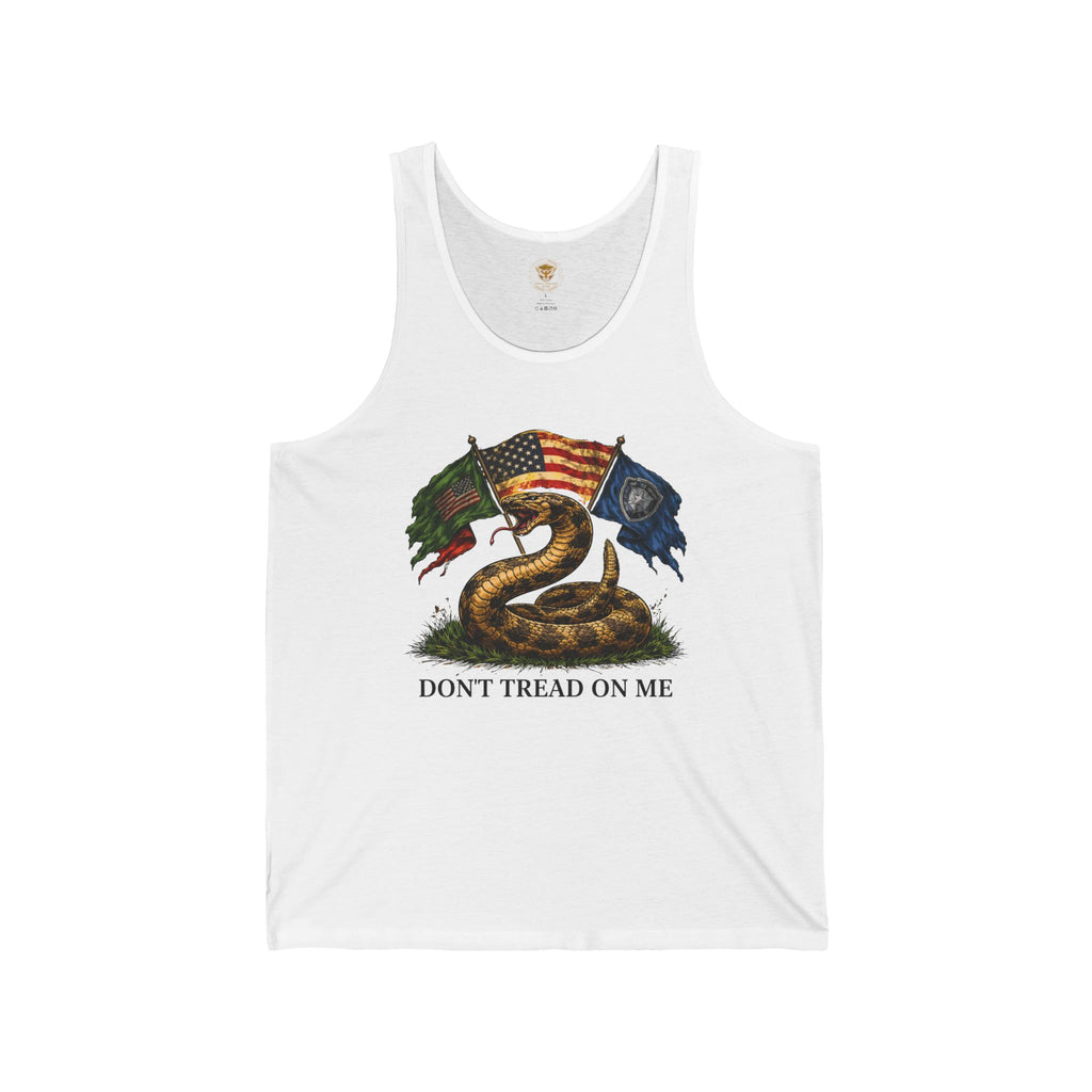 Don't Tread On Me Snake Tank Top — Patriotic Gadsden Flag Design