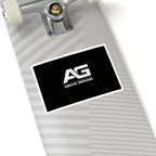 Above Ground AG Logo Sticker — Kiss-Cut Black Vinyl Laptop Decal