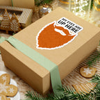 Bearded Humor Sticker – “My Eyes Are Up Here” Kiss-Cut Vinyl Sticker