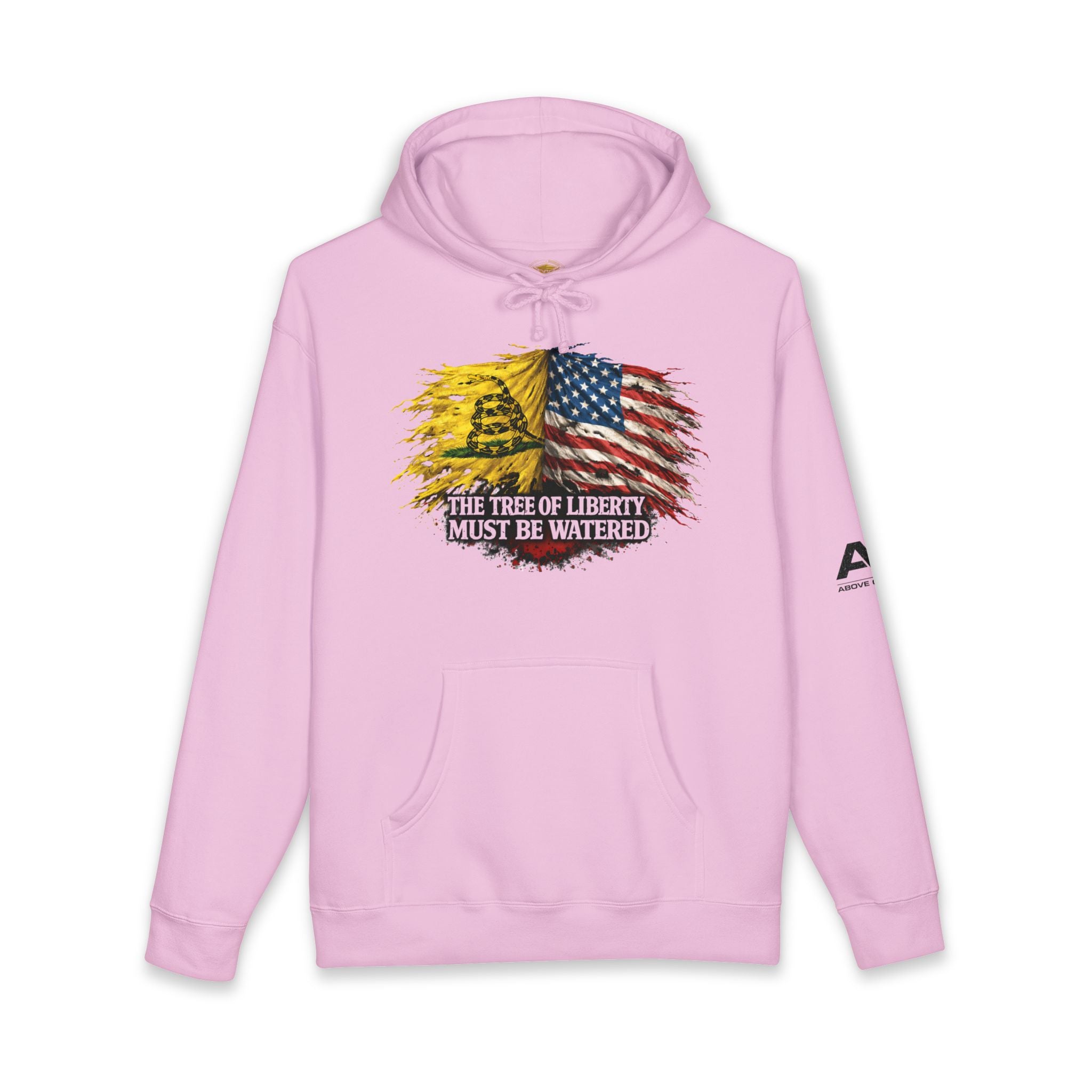 Liberty Tree Hoodie — "The Tree of Liberty Must Be Watered" American Flag Sweatshirt